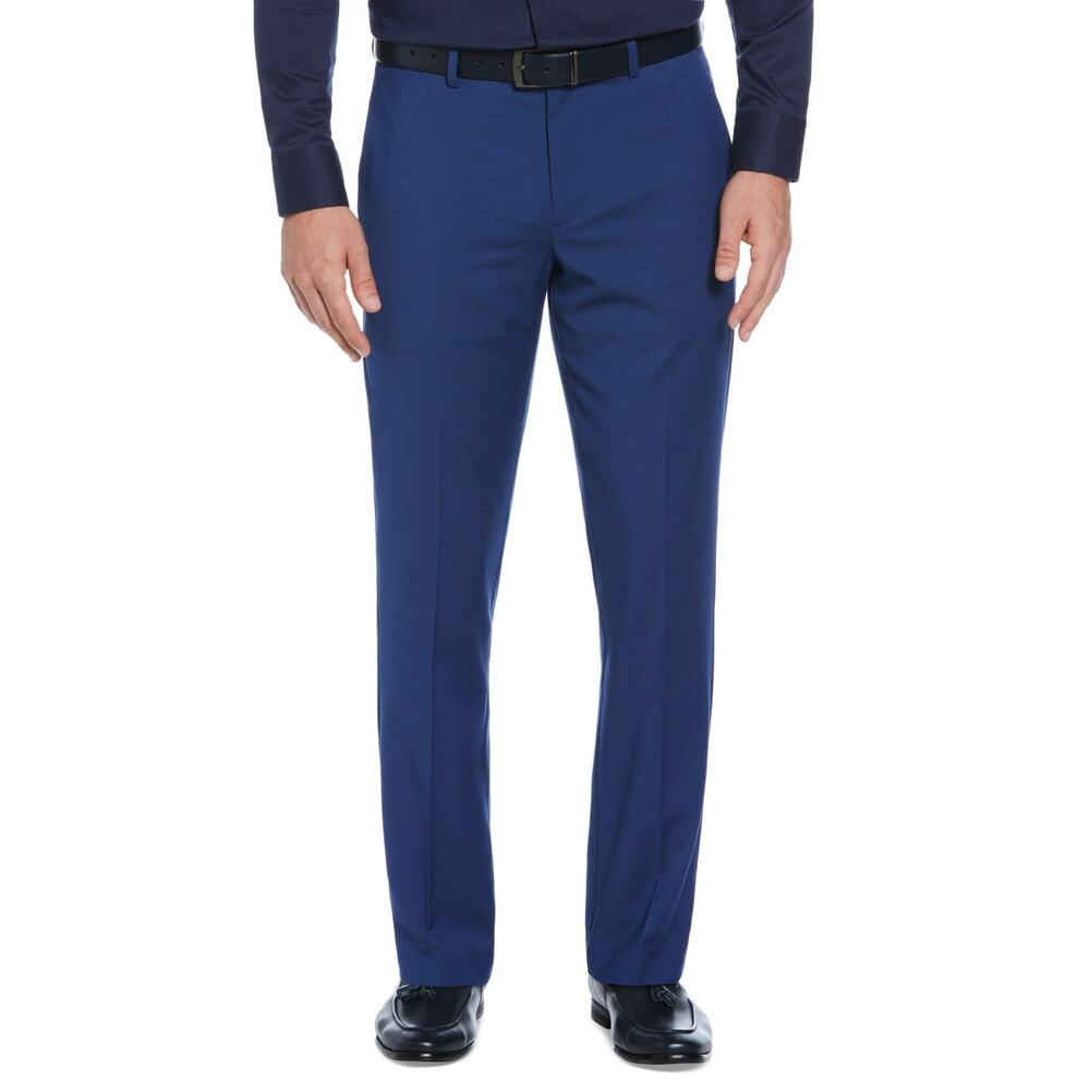 Perry Ellis Portfolio Men's ModFit Stretch Pants, Medium Navy Birdseye 36x30 $95